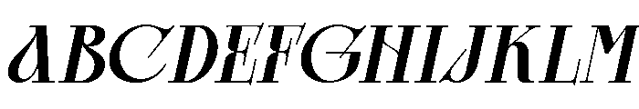Glamour Avegato Medium Italic Font UPPERCASE