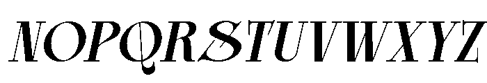 Glamour Avegato Medium Italic Font UPPERCASE