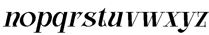 Glamour Avegato Medium Italic Font LOWERCASE