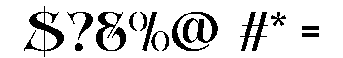 Glamour Avegato Medium Font OTHER CHARS