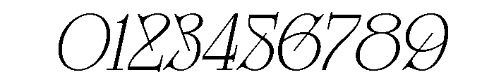 Glamour Avegato Thin Italic Font OTHER CHARS
