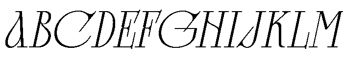 Glamour Avegato Thin Italic Font UPPERCASE