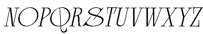Glamour Avegato Thin Italic Font UPPERCASE