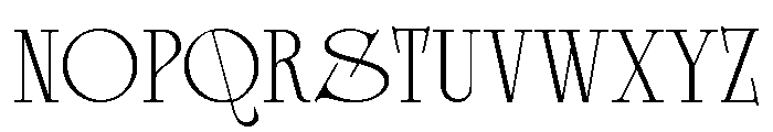 Glamour Avegato Thin Font UPPERCASE