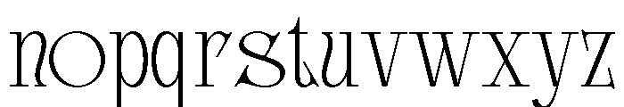 Glamour Avegato Thin Font LOWERCASE