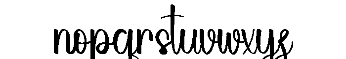 Glamour Summer Font LOWERCASE