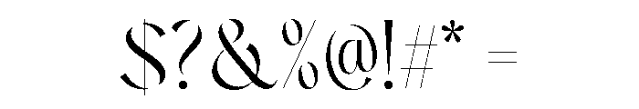 Glavoire Regular Font OTHER CHARS