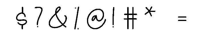 Glee Script Font OTHER CHARS