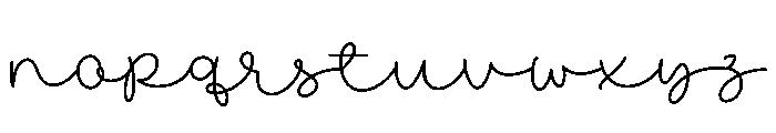 Glee Script Font LOWERCASE