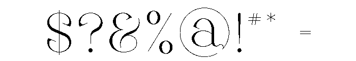 Gleed Display Font OTHER CHARS