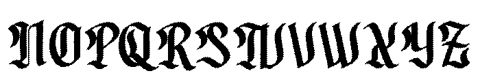 Glendork Rough Font UPPERCASE