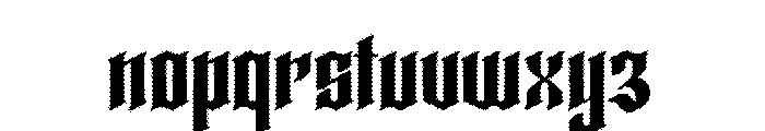 Glendork Rough Font LOWERCASE