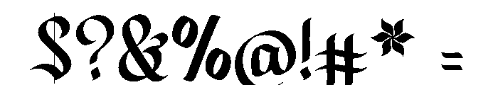 Glendork Font OTHER CHARS