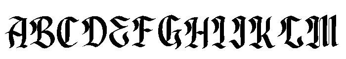 Glendork Font UPPERCASE