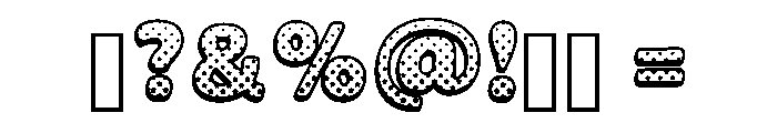 Gliter Surprise Regular Font OTHER CHARS