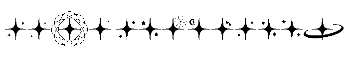 Glitter Sparkle Stars Font LOWERCASE