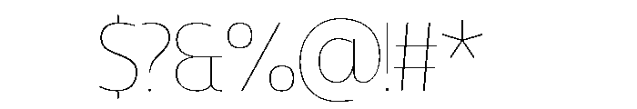 Gloaming Thin Font OTHER CHARS