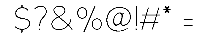 Gloft Thin Font OTHER CHARS