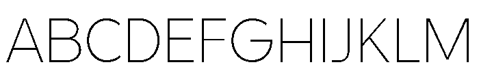 Gloft Thin Font UPPERCASE