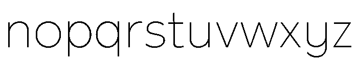 Gloft Thin Font LOWERCASE