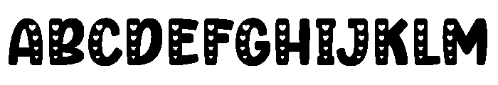 Glora Heart Font UPPERCASE