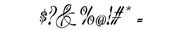 Glorivane Italic Font OTHER CHARS