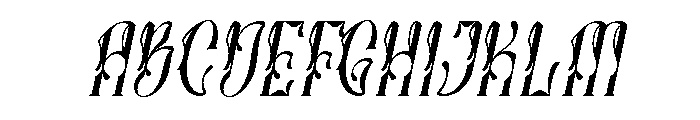 Glorivane Italic Font UPPERCASE