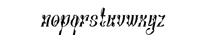 Glorivane Italic Font LOWERCASE