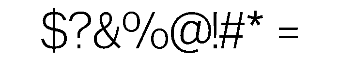 Glorivate Light Font OTHER CHARS