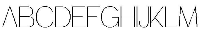 Glorivate Thin Font UPPERCASE