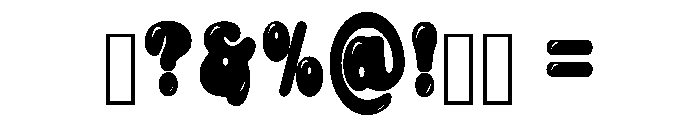 Glossy Pop Regular Font OTHER CHARS