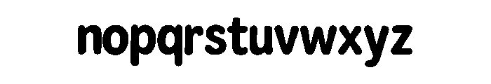 Glowy Regular Font LOWERCASE