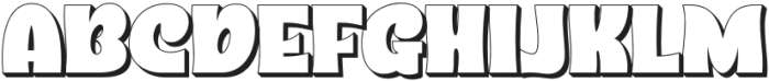 GLASFUR Shadow otf (400) Font UPPERCASE