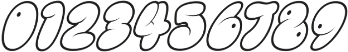 GLOREST SHUFLE OUTLINE Italic otf (400) Font OTHER CHARS
