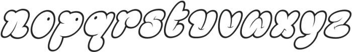 GLOREST SHUFLE OUTLINE Italic otf (400) Font LOWERCASE