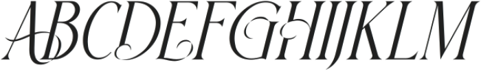 GLORIOUS Italic otf (400) Font UPPERCASE