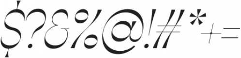 Gladwell Italic otf (400) Font OTHER CHARS