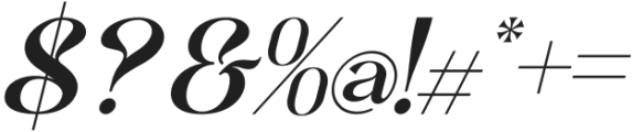 Gladyka Italic otf (400) Font OTHER CHARS