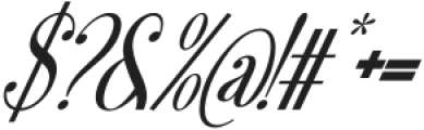 Gladysh Bold Italic otf (700) Font OTHER CHARS