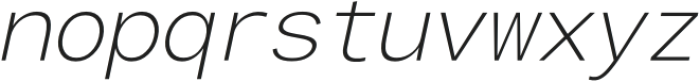 Glamure Mono ExtraLight Italic otf (200) Font LOWERCASE