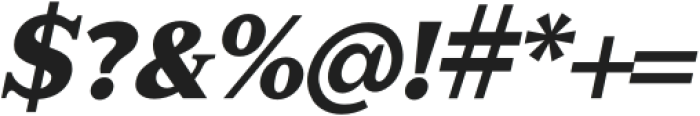 Glamure Serif ExtraBold Italic otf (700) Font OTHER CHARS