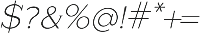 Glamure Serif ExtraLight Italic otf (200) Font OTHER CHARS