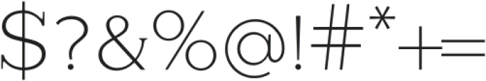 Glamure Serif ExtraLight otf (200) Font OTHER CHARS