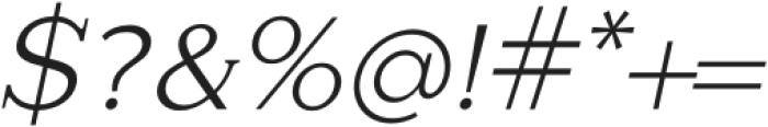 Glamure Serif Light Italic otf (300) Font OTHER CHARS