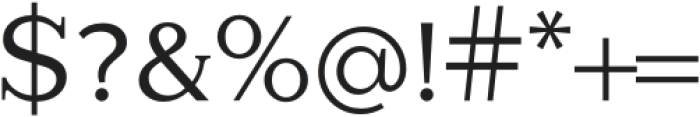 Glamure Serif Regular otf (400) Font OTHER CHARS