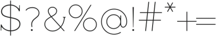 Glamure Serif Thin otf (100) Font OTHER CHARS