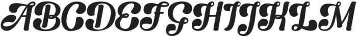Glareous Regular otf (400) Font UPPERCASE