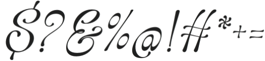 GlaritzaScript-Italic otf (400) Font OTHER CHARS