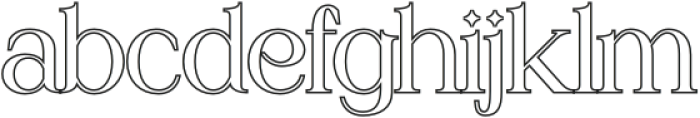 Glastone Outline otf (400) Font LOWERCASE