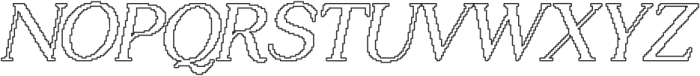 Glastone Pixel Outline otf (400) Font UPPERCASE